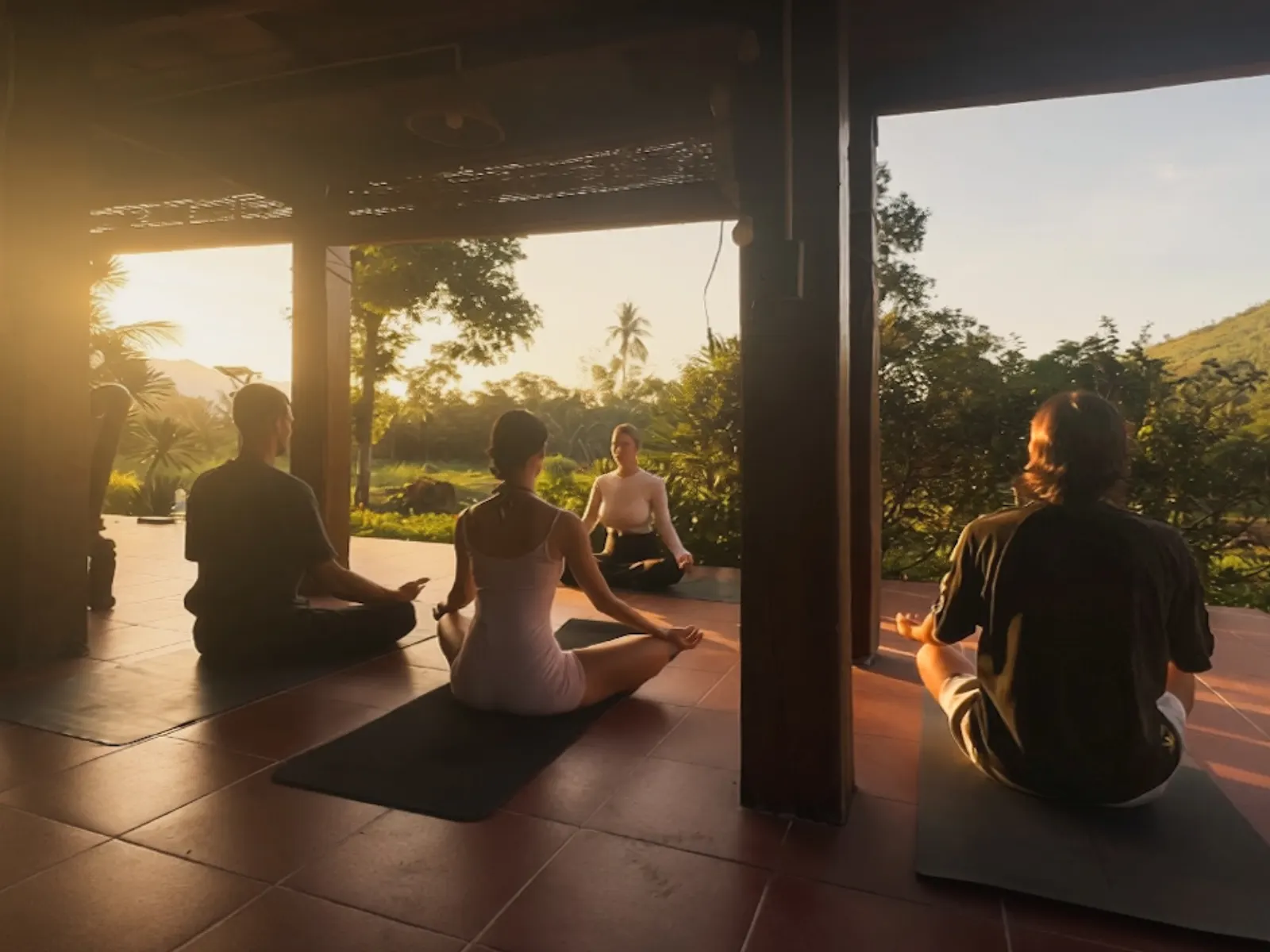 Sunrise meditation on the deck