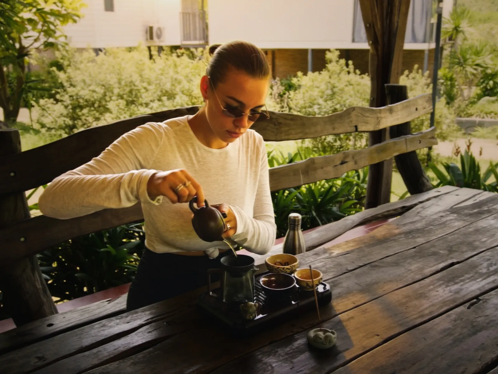 Traditional tea ceremony setup